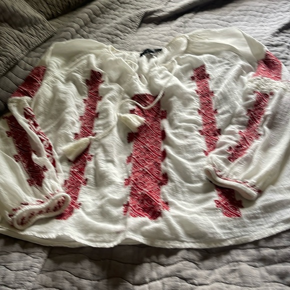 Nilli lotan xs beautiful peasant blouse - Picture 1 of 5